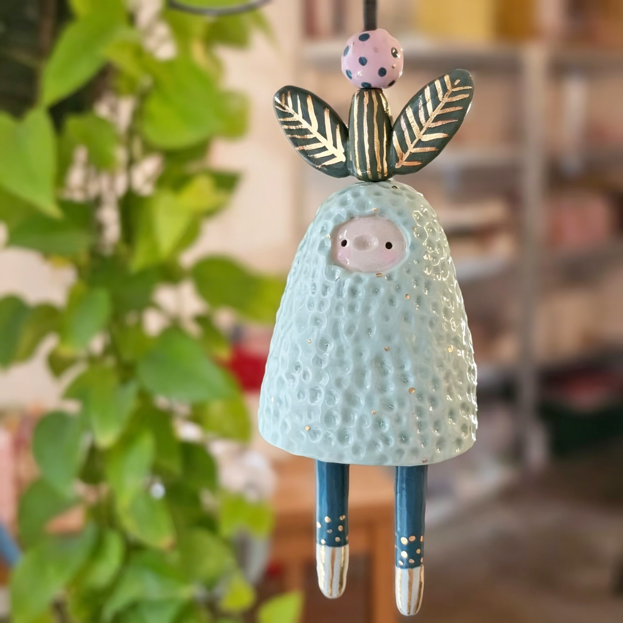 Articulated Bell Figurine – Soft Ring, Movable Feet