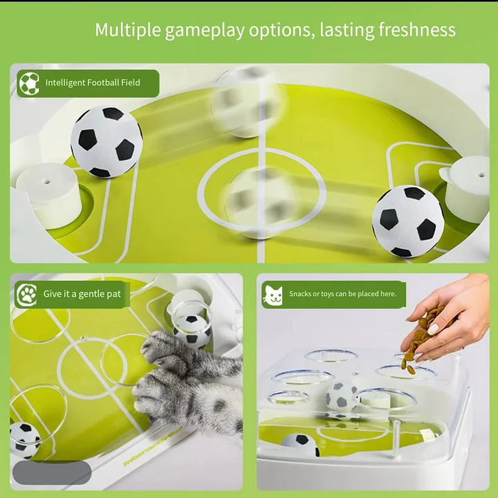 🐾 Interactive Soccer Stadium Cat Toy