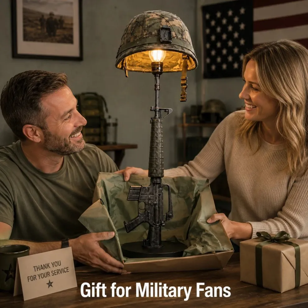 🔫 Tactical Rifle Table Lamp – Creative Trigger Control Desk Light