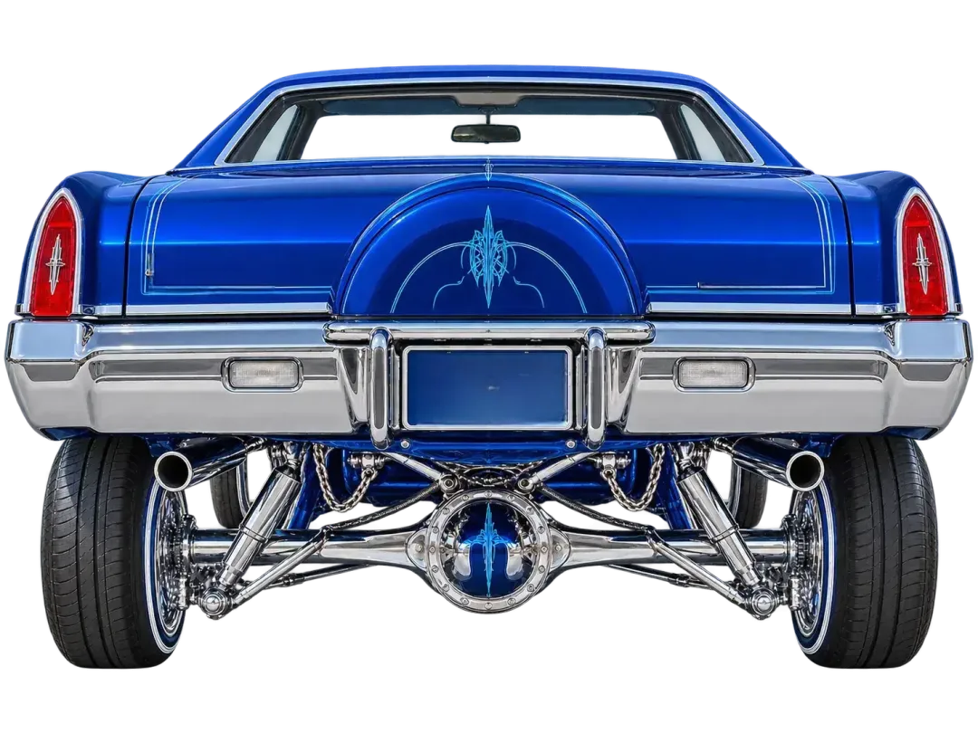 Automotive wall art close-up
