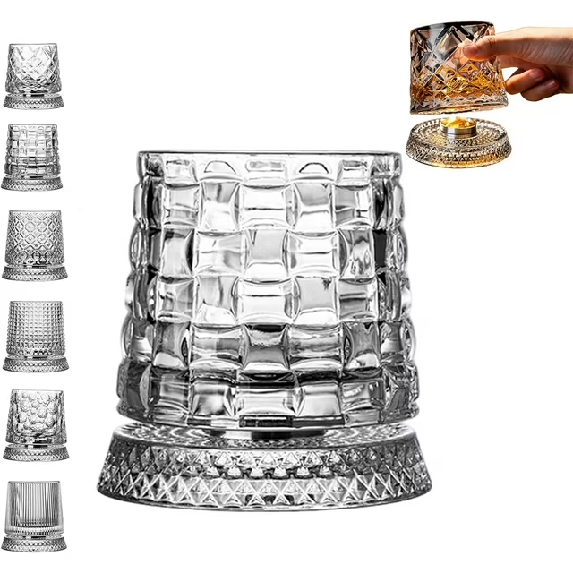 360° Rotating Whiskey Glass