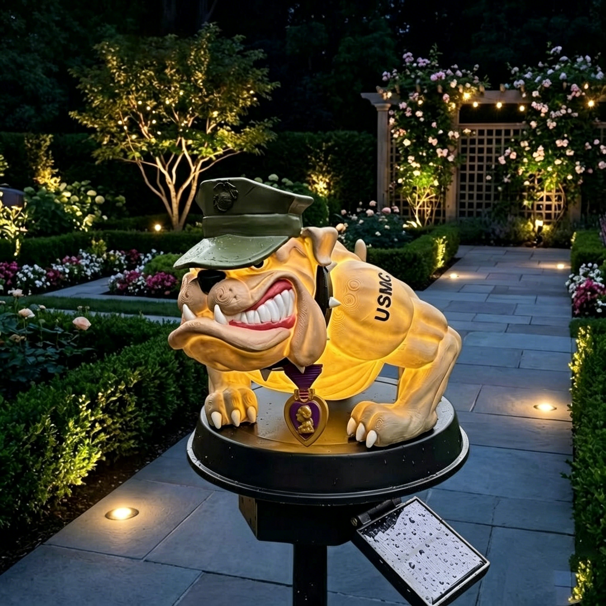 Marine Corps Memorial Solar Light – Weatherproof Decor 🎁🌙