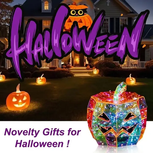 🌈 A Rainbow Pumpkin That Glows — Flip the Switch and Watch the Magic