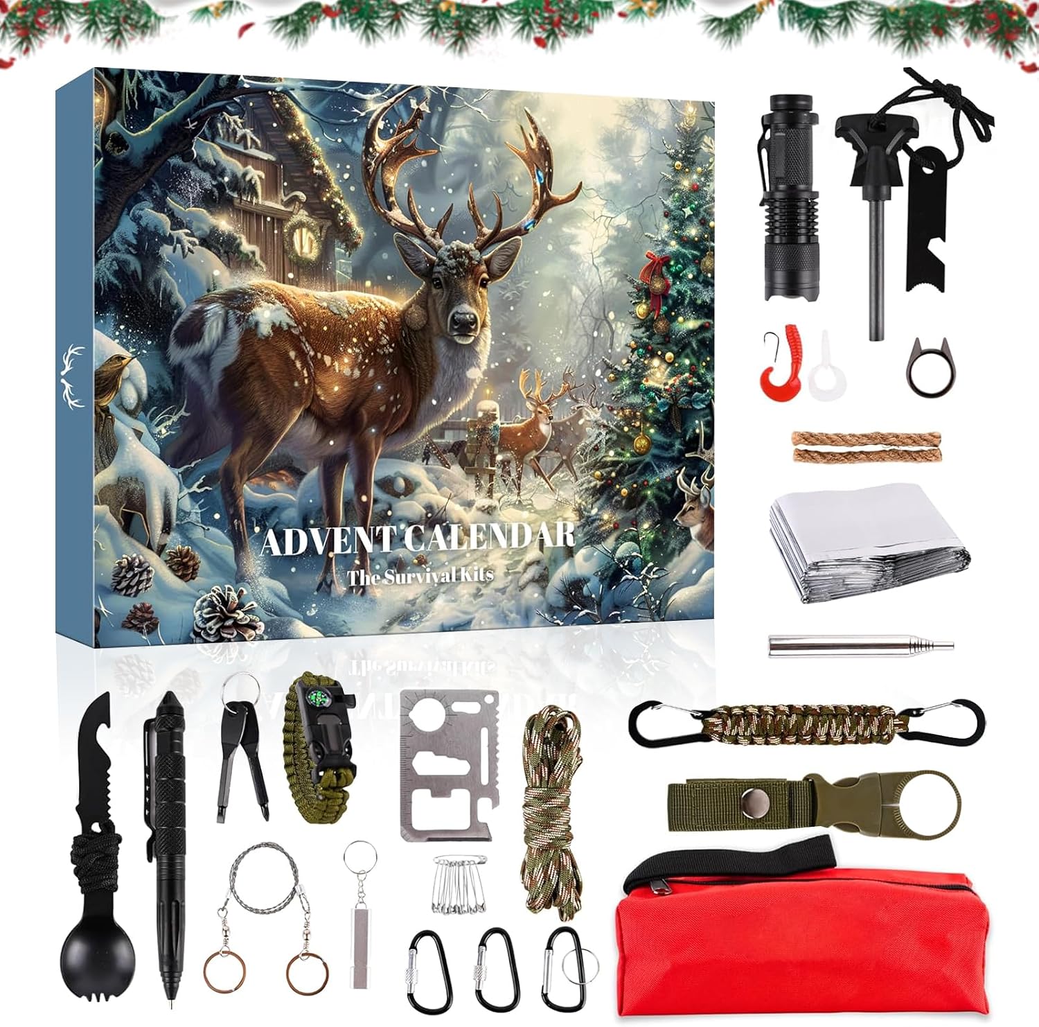 🎄 24-in-1 Survival Tools Advent Calendar – Outdoor Adventure Countdown