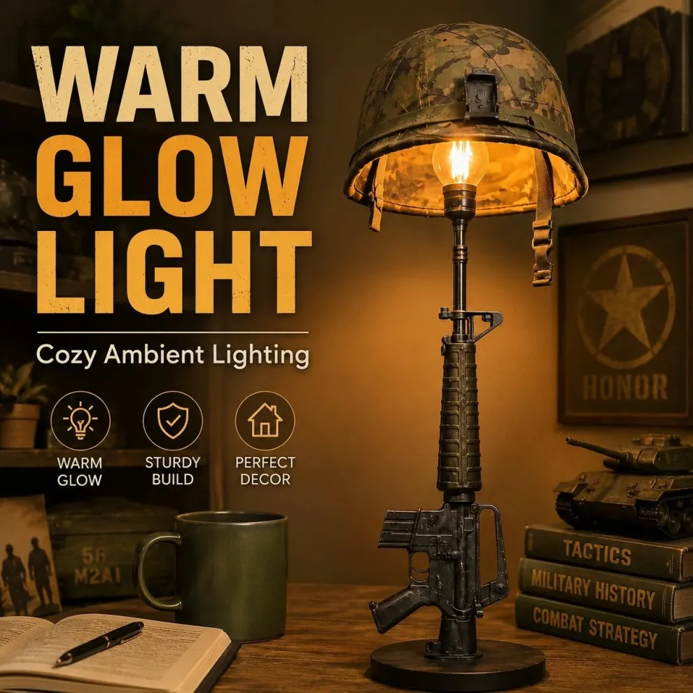 🔫 Tactical Rifle Table Lamp – Creative Trigger Control Desk Light