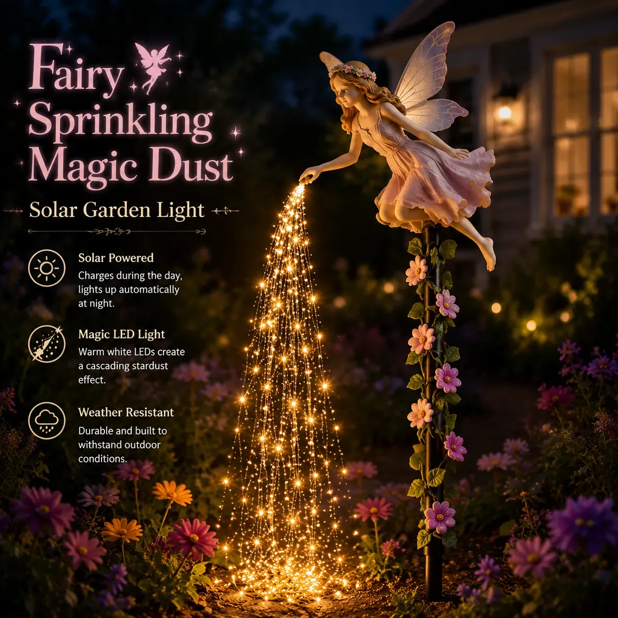 🧚 Fairy Sprinkling Magic Dust – Solar Garden Light