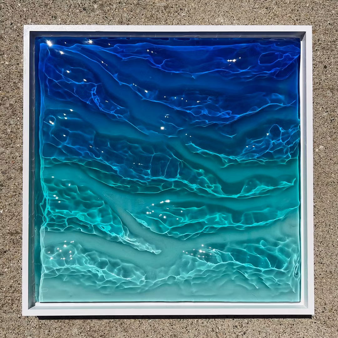 Handmade 3D Epoxy Resin Ocean Wave Art Decor 🌊