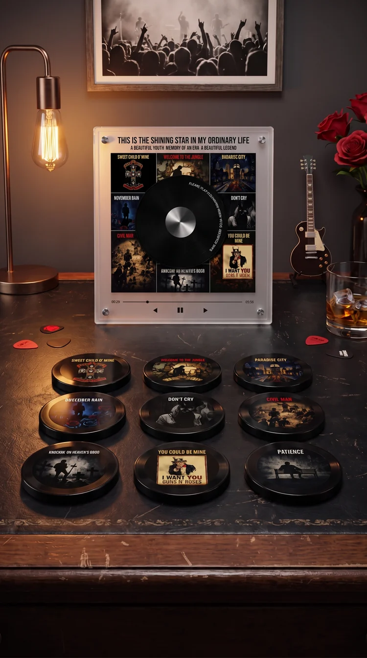 🎸GNR – Rock Vinyl NFC Music Frame