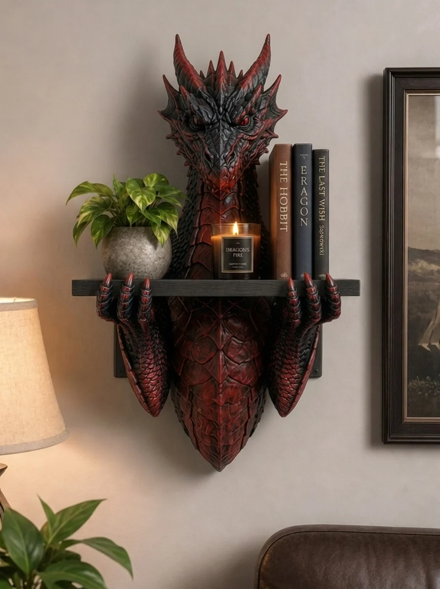 🐉 Dragon Shelf – Fantasy Wall Display