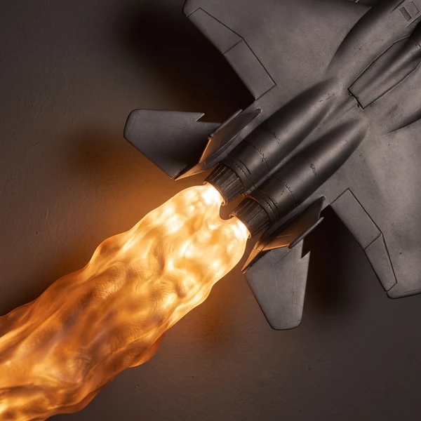 ✈️ Glowing Wall Mount – Floating Light Trail Display