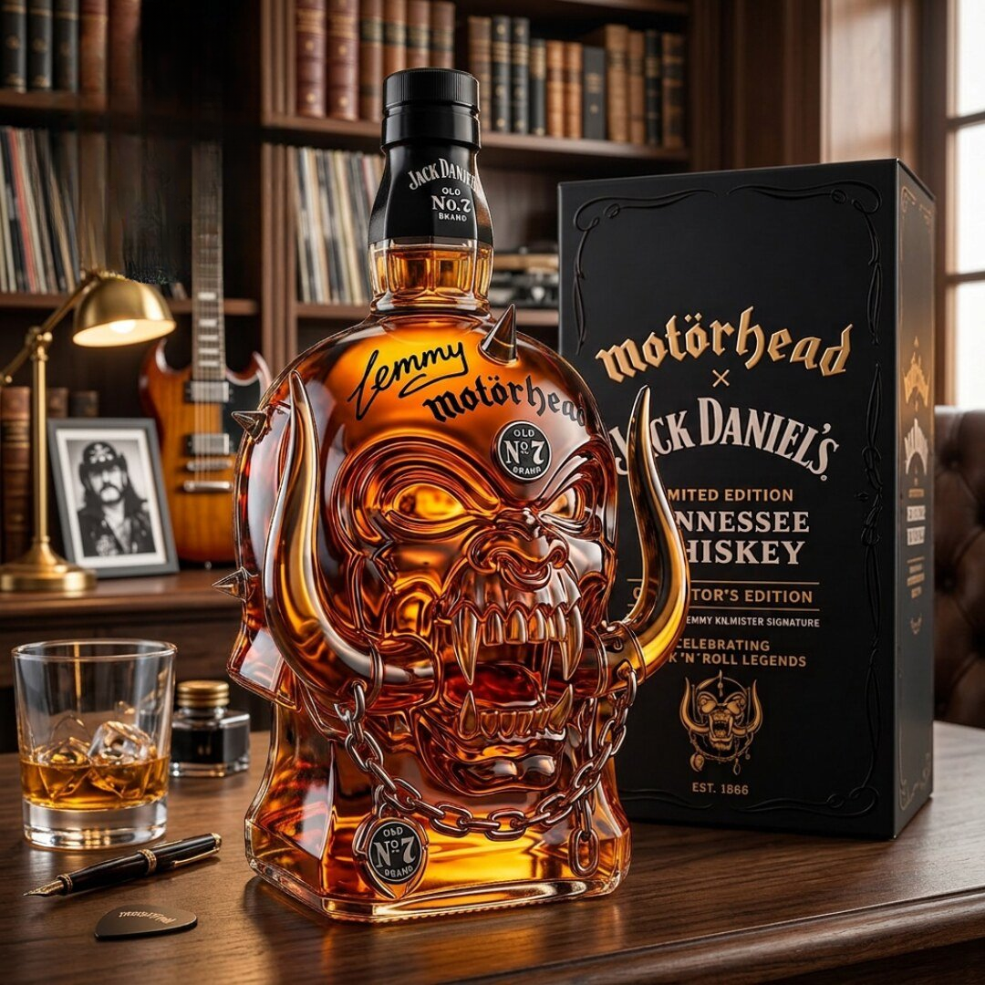 Skull & Wings Handcrafted Decanter – Rock Legend Edition 🦅🤘