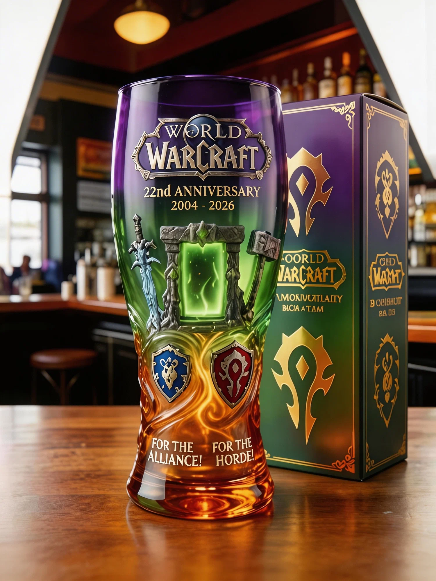 WoW Tribute Glass – Officially Inspired Design 🎁✨