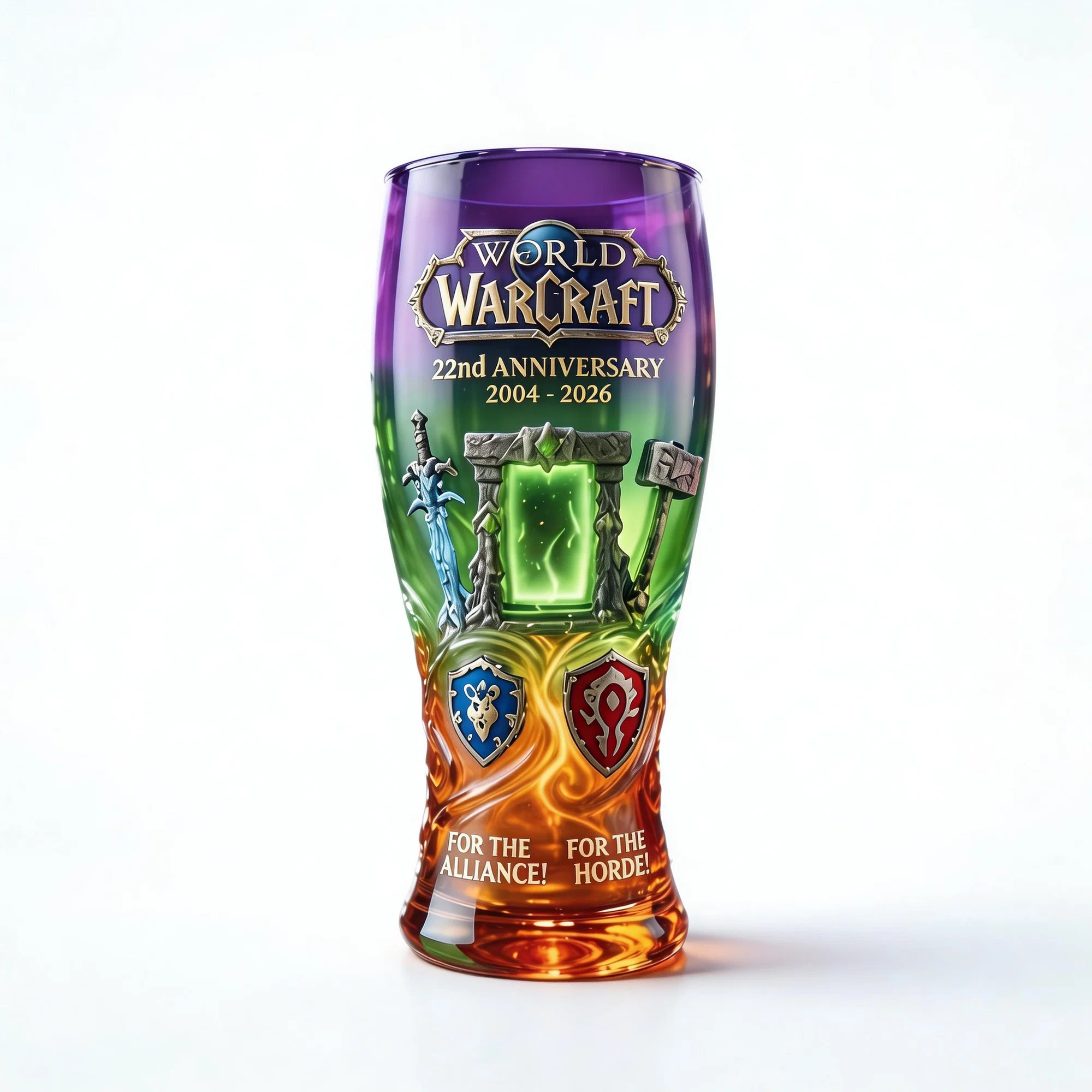WoW Tribute Glass – Officially Inspired Design 🎁✨
