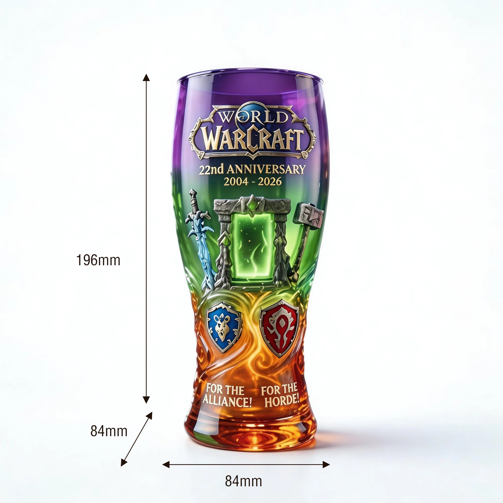 WoW Tribute Glass – Officially Inspired Design 🎁✨