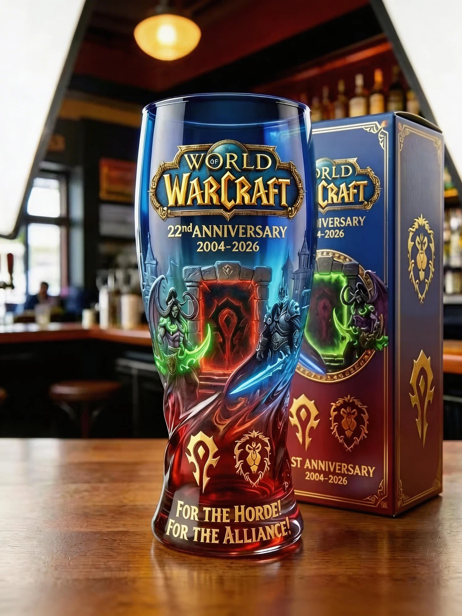 WoW Tribute Glass – Officially Inspired Design 🎁✨