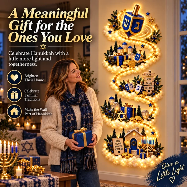 🕎 Hanukkah Wall Light – Festival of Lights Decor