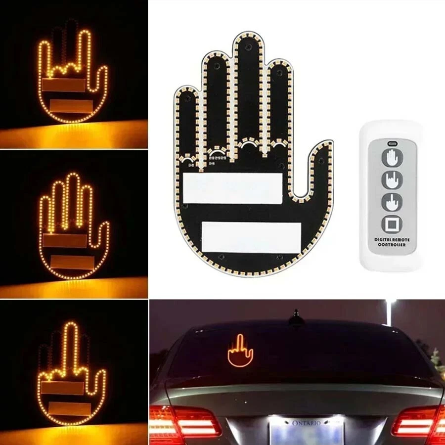 Car Rear Window Gesture LED Light 🚗💡