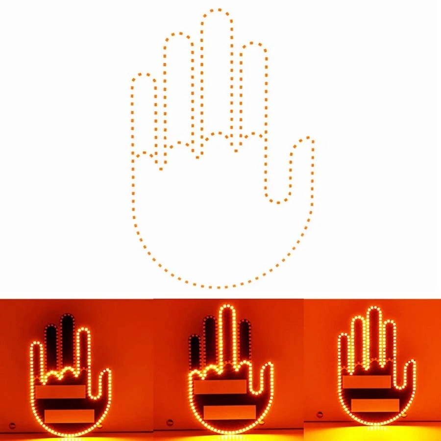 Car Rear Window Gesture LED Light 🚗💡