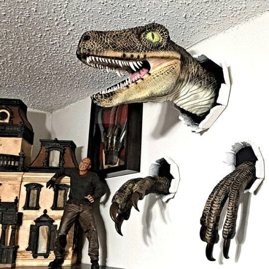 🦖 DinoForge – Hyper-Realistic 3D Dinosaur Wall Art