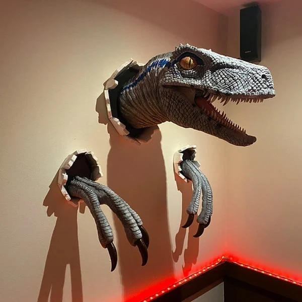🦖 DinoForge – Hyper-Realistic 3D Dinosaur Wall Art