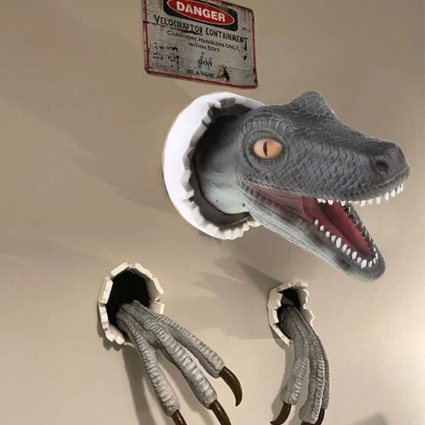🦖 DinoForge – Hyper-Realistic 3D Dinosaur Wall Art