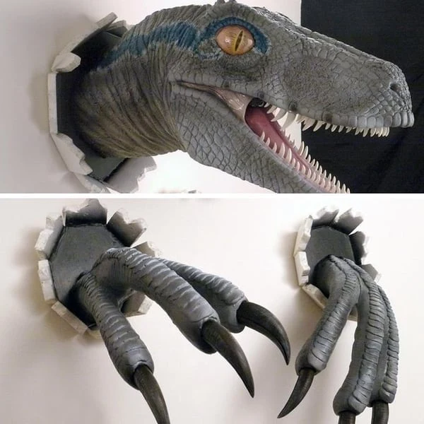 🦖 DinoForge – Hyper-Realistic 3D Dinosaur Wall Art