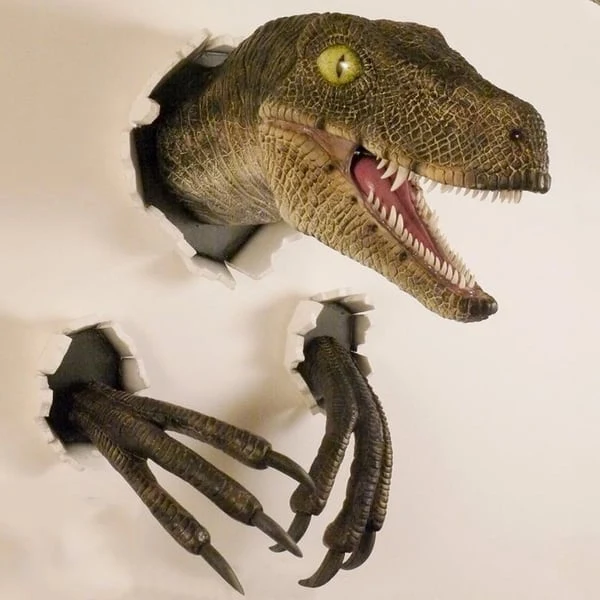 🦖 DinoForge – Hyper-Realistic 3D Dinosaur Wall Art