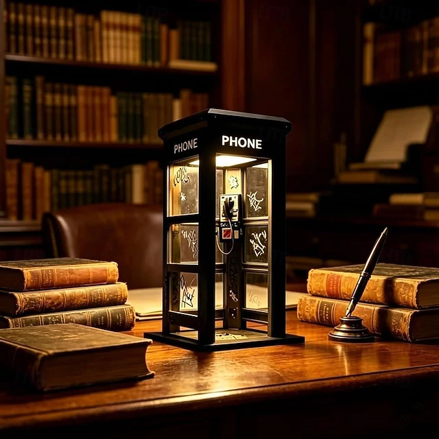 Vintage Phone Booth Desk Lamp 📞💡