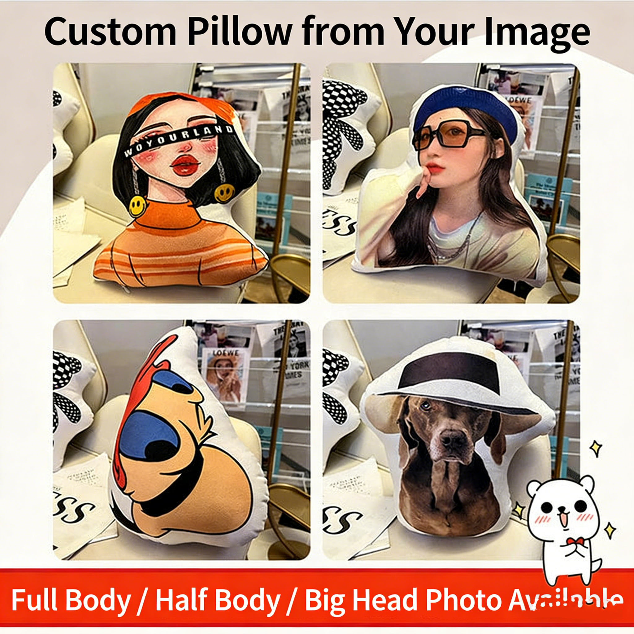  【Buy One Get One Free】🎀🎀🎀DIY Custom 3D Shaped Pillows (Set of 2)