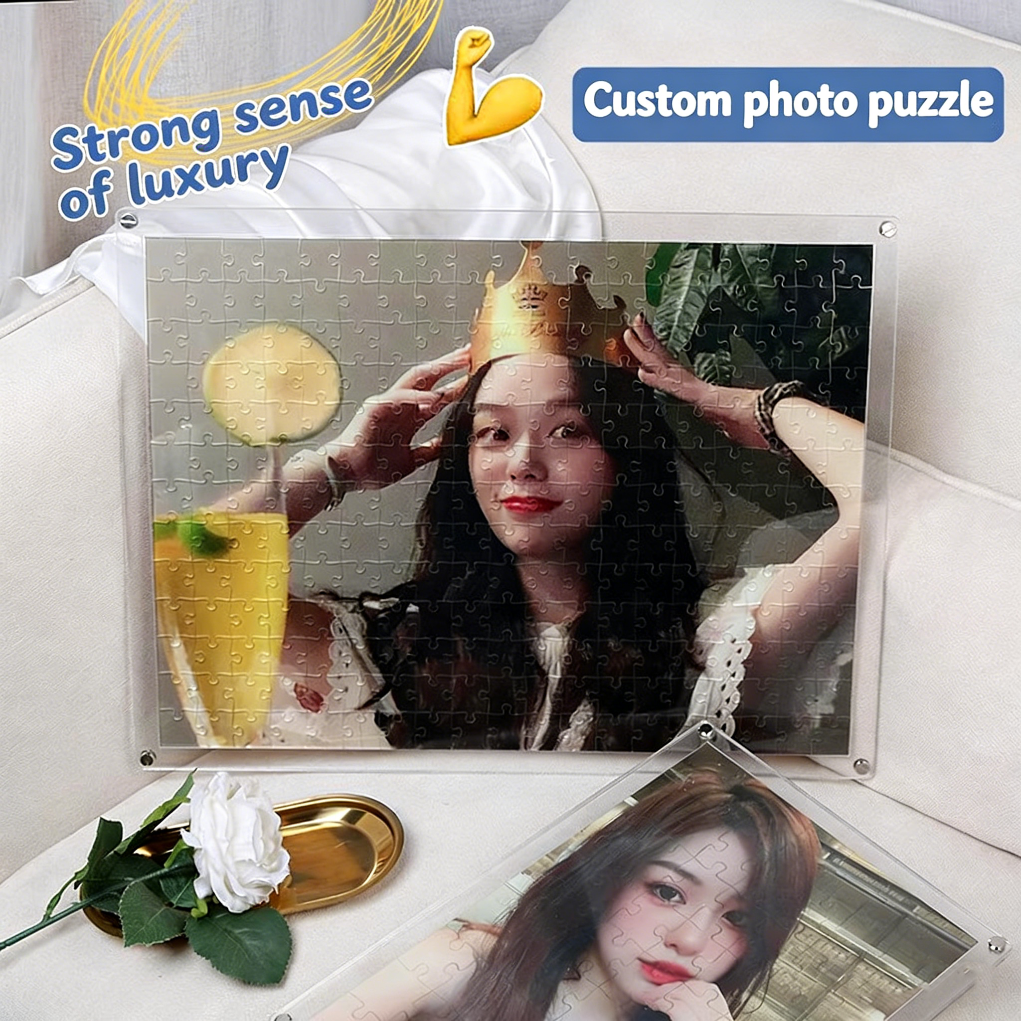 🌈Custom photo acrylic mosaics are available, including images of pets, babies, couples, portraits, family photos, and more!