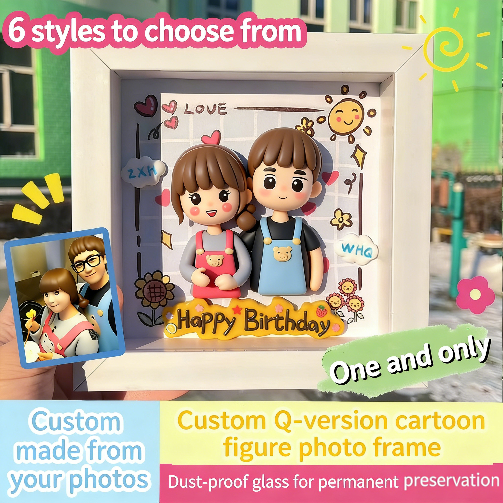 Q-version cartoon doll photo frame