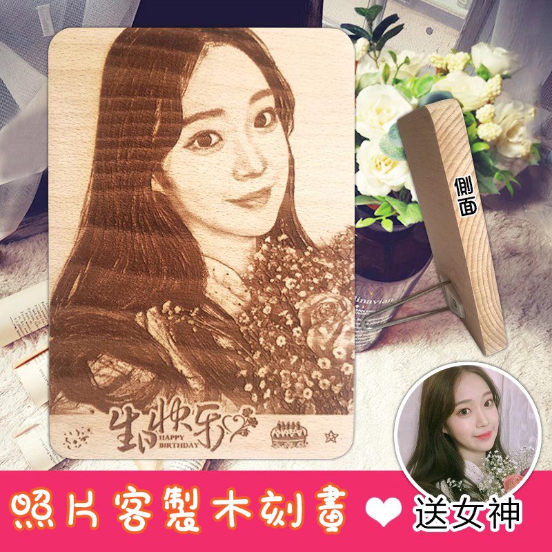 照片客製木刻畫！——精美包裝，給他/她不一樣的驚喜！