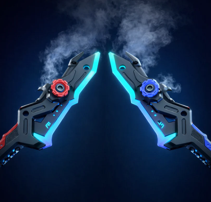 🤖✨Transformable 2-in-1 LED Laser Battle Axe Sci-Fi Prop
