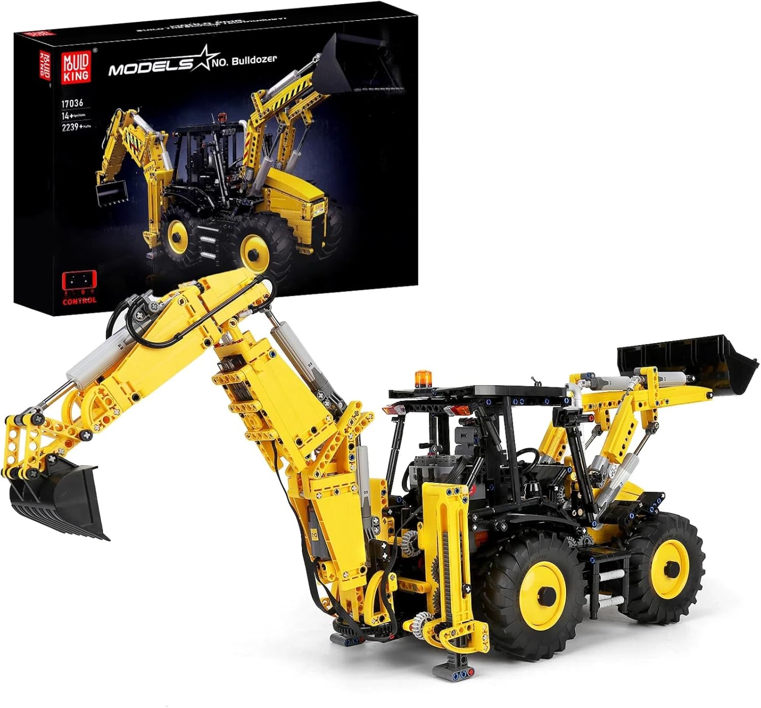🤖2239PCS 2-in-1 Excavator & Bulldozer RC Construction Set