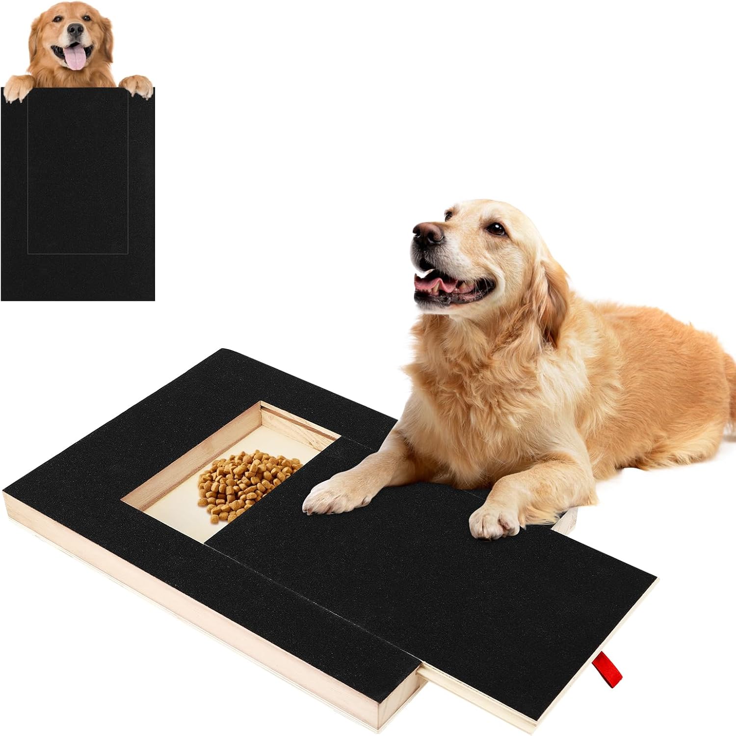 🐾Dog Scratcher with Treat Box & Nail Grinder + 1 Replacement Sandpaper