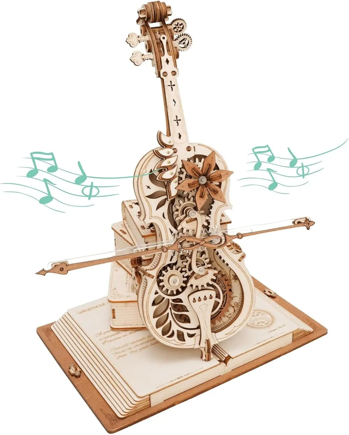 1:5 Scale Wooden Cello 3D Puzzle Music Box Kit 🎻🎶