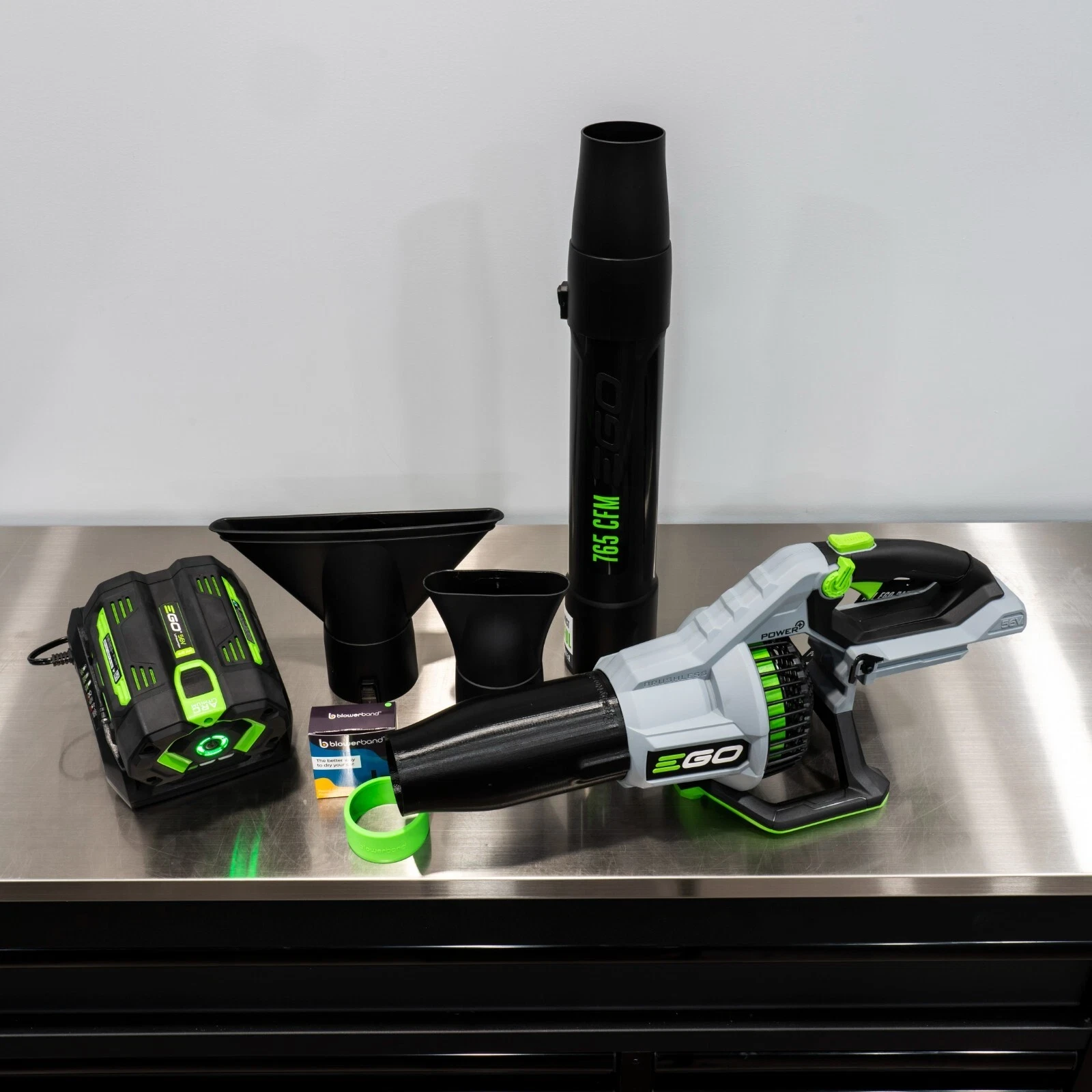 💨765 CFM Blower Car Drying Kit | Stubby Nozzle & Green Blowerband Included⚡