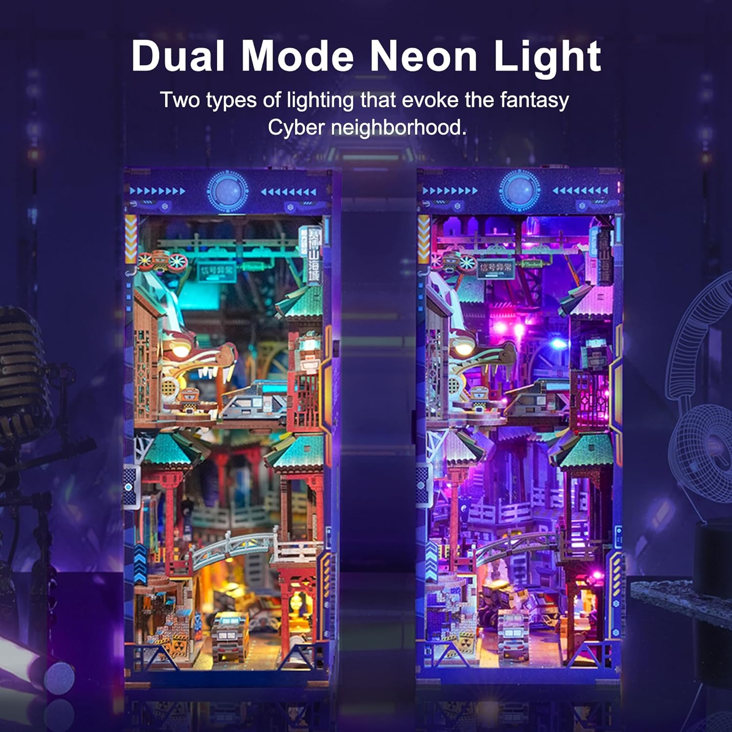 Cyber City DIY Book Nook Kit 🚦🐉