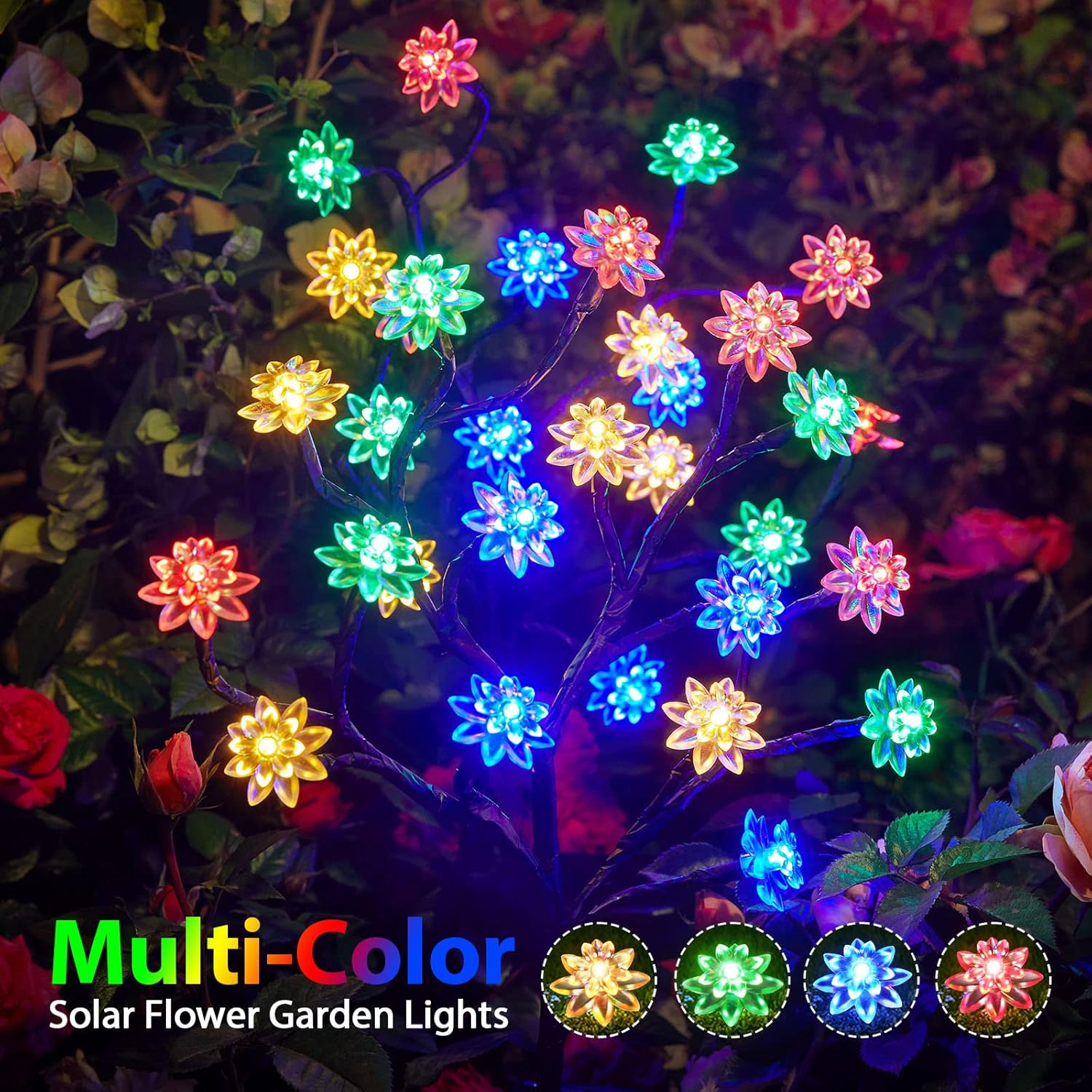 💐 Upgraded Solar Outdoor Light-6 Pack