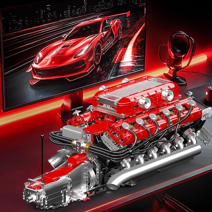 🏎️ Build Your Own V12 Supercar Engine | Building Blocks Engine Kit