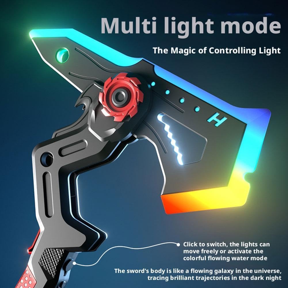 🤖✨Transformable 2-in-1 LED Laser Battle Axe Sci-Fi Prop