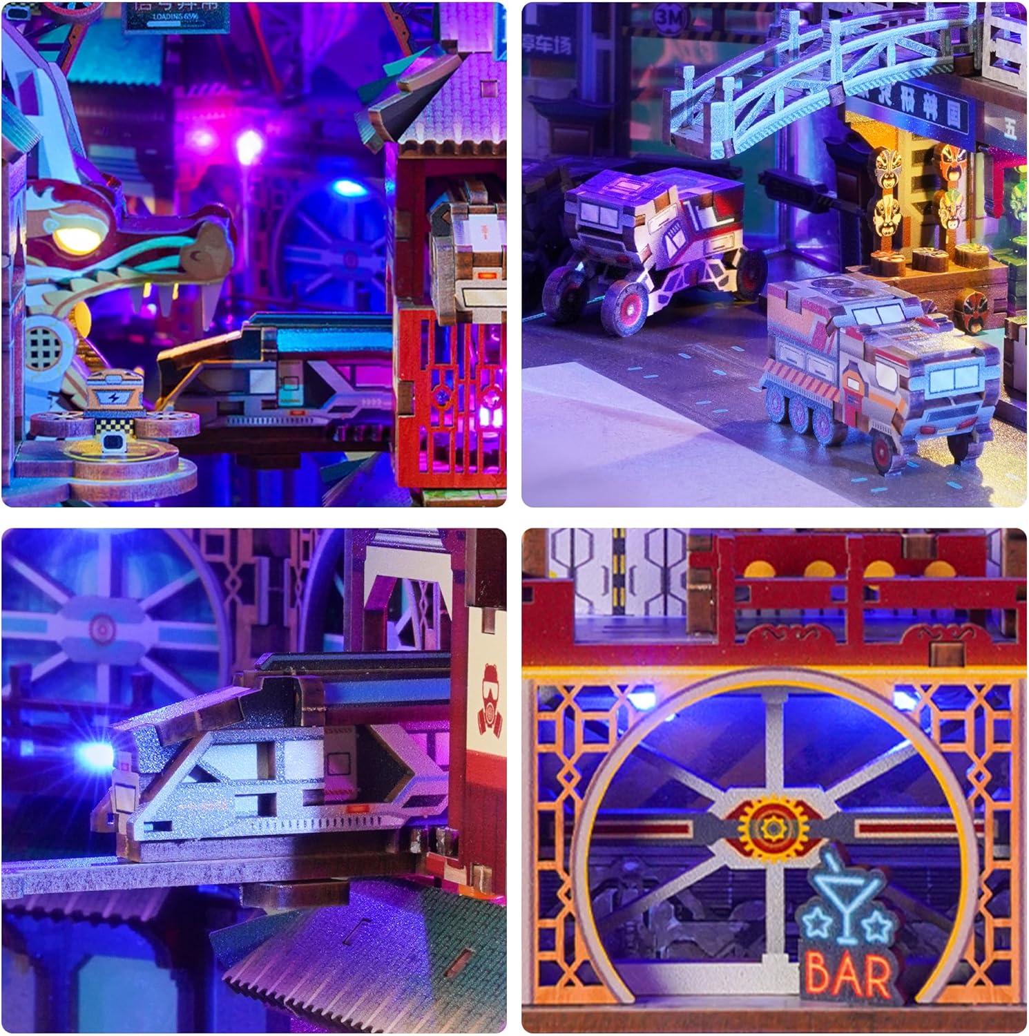 Cyber City DIY Book Nook Kit 🚦🐉