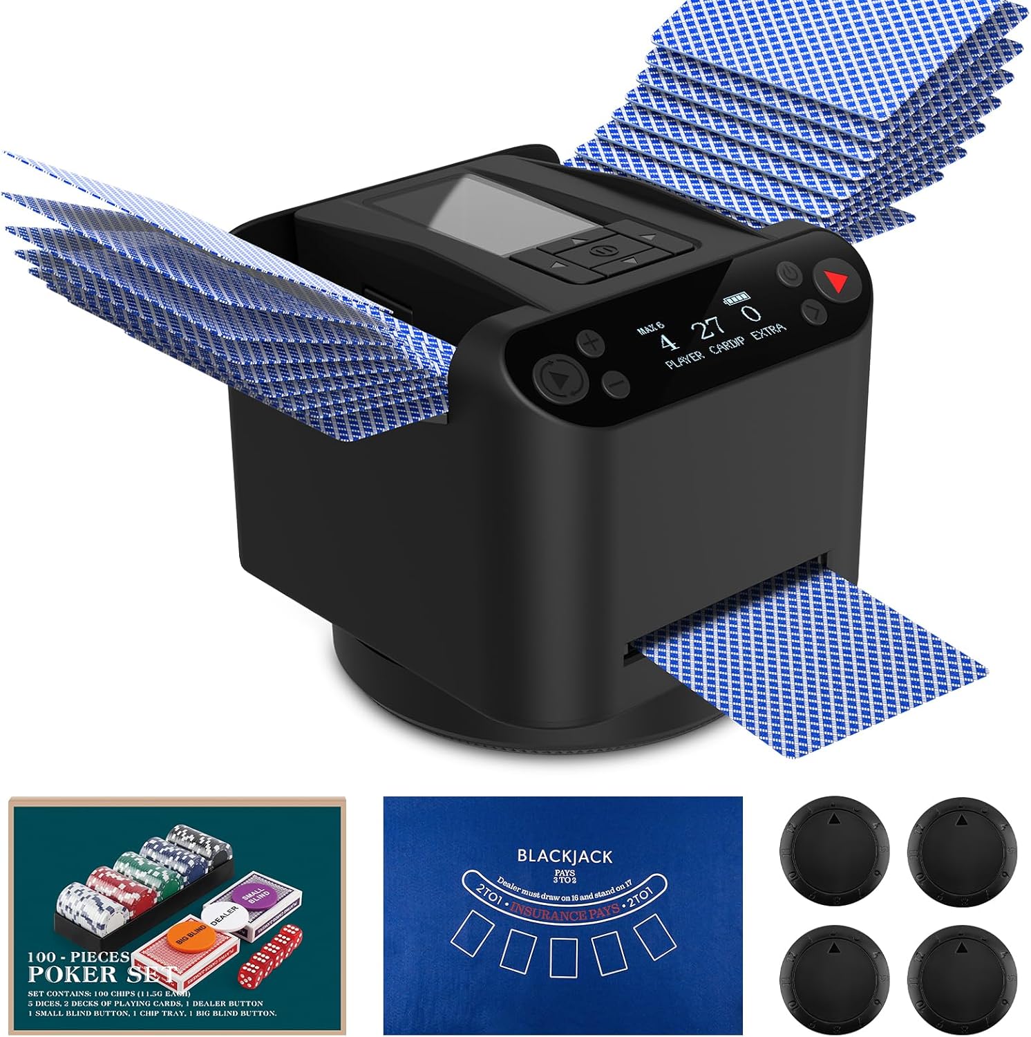 2-in-1 Automatic Card Shuffler & Dealer 🎰