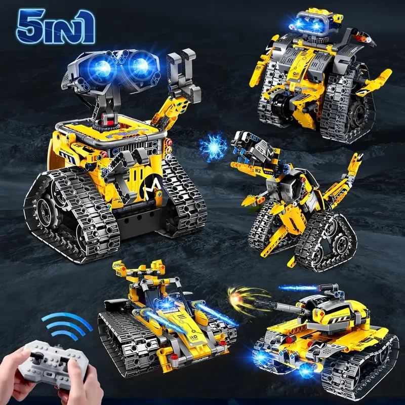 🤖5-in-1 STEM Robot Building Kit: Remote & APP Control for Kids 6-12 (520PCS)