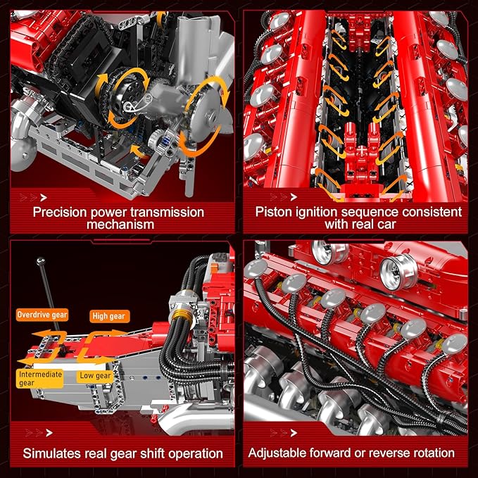 🏎️ Build Your Own V12 Supercar Engine | Building Blocks Engine Kit