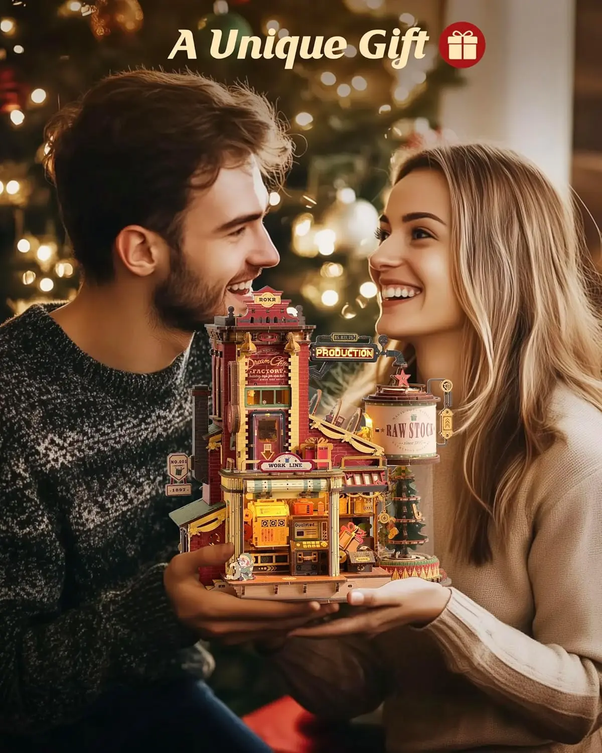 🎹3D Wooden Puzzle Mechanical Model Kit with Music & Lights 🎵