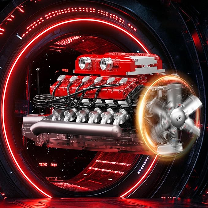 🏎️ Build Your Own V12 Supercar Engine | Building Blocks Engine Kit