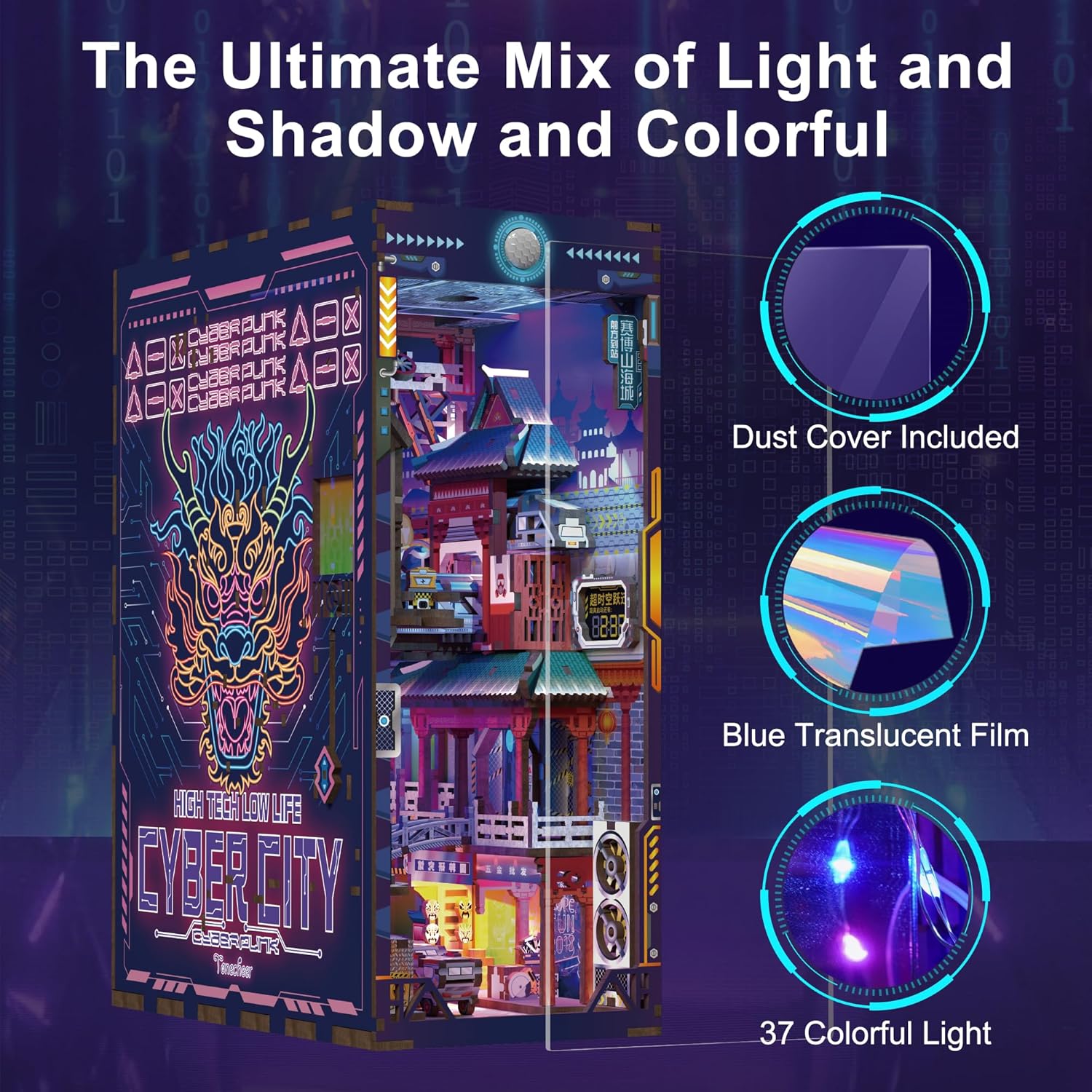 Cyber City DIY Book Nook Kit 🚦🐉