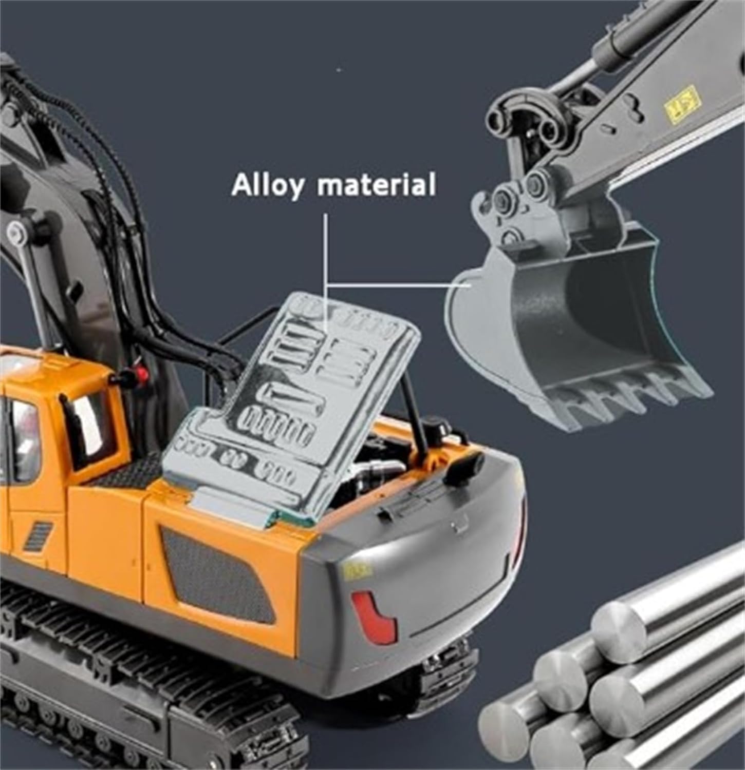 🤖2.4GHz RC Construction Vehicle 4-Piece Set for Adults 360° Rotation