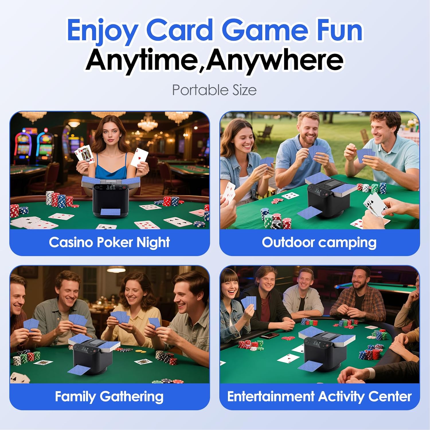 2-in-1 Automatic Card Shuffler & Dealer 🎰